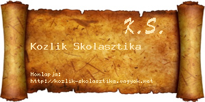 Kozlik Skolasztika névjegykártya